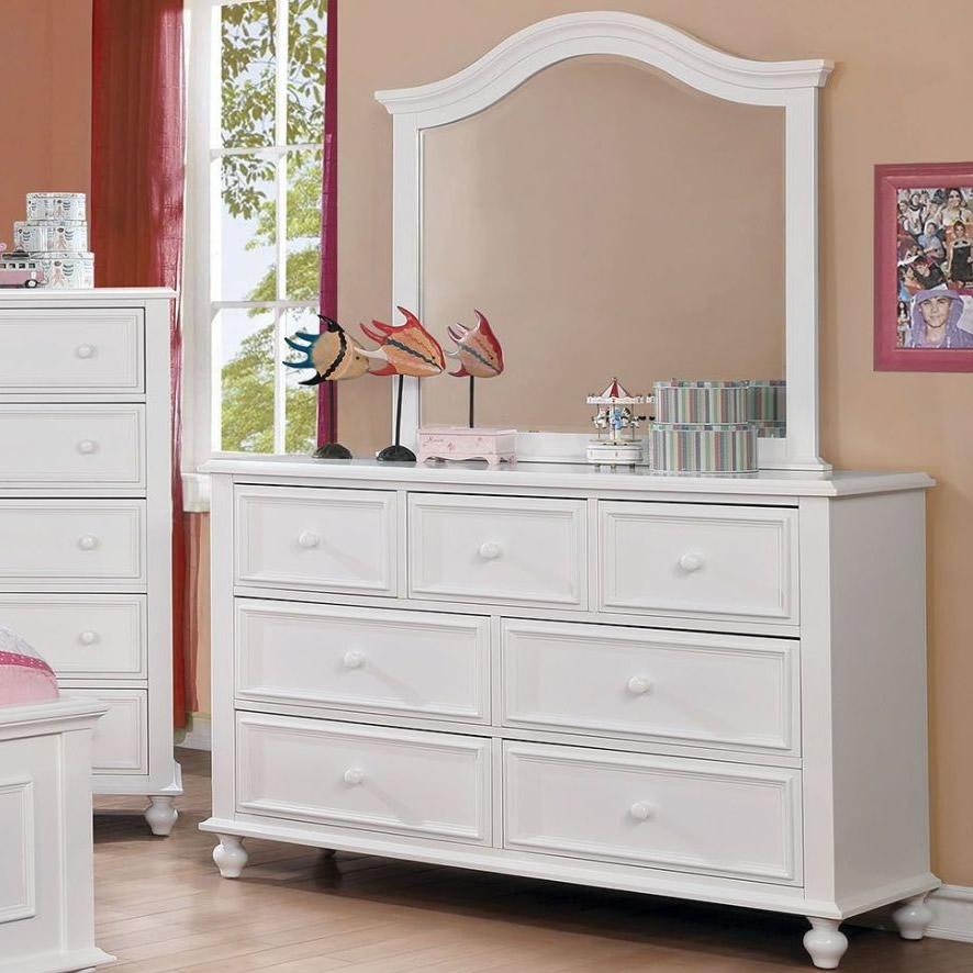  Furniture of America Kids Dresser Mirrors Mirror CM7155WH-M IMAGE 4