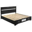  Coaster Furniture Miranda 206361KW 51-inch Wood California King Storage Panel Bed - Black IMAGE 1