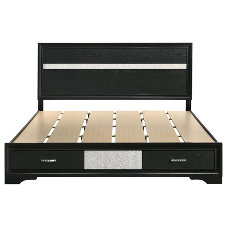  Coaster Furniture Miranda 206361KW 51-inch Wood California King Storage Panel Bed - Black IMAGE 3