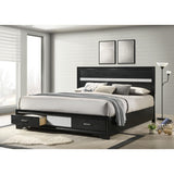  Coaster Furniture Miranda 206361KW 51-inch Wood California King Storage Panel Bed - Black IMAGE 6