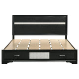  Coaster Furniture Miranda 206361KE 51-inch Wood Eastern King Storage Panel Bed - Black IMAGE 3