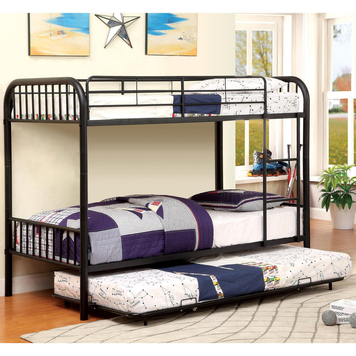  Furniture of America Kids Beds Bunk Bed CM-BK1035BK IMAGE 2