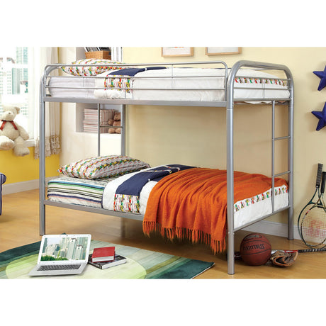  Furniture of America Rainbow CM-BK1032-SV Twin/Twin Bunk Bed IMAGE 3