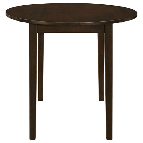  Coaster Furniture Bucknell 130005 3-piece Round Drop Leaf Dining Table Set - Cappuccino IMAGE 1