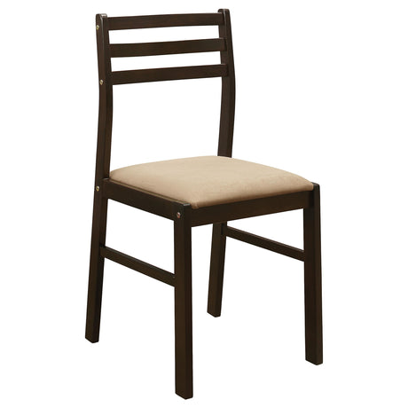  Coaster Furniture Bucknell 130005 3-piece Round Drop Leaf Dining Table Set - Cappuccino IMAGE 4