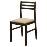  Coaster Furniture Bucknell 130005 3-piece Round Drop Leaf Dining Table Set - Cappuccino IMAGE 6