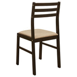  Coaster Furniture Bucknell 130005 3-piece Round Drop Leaf Dining Table Set - Cappuccino IMAGE 8