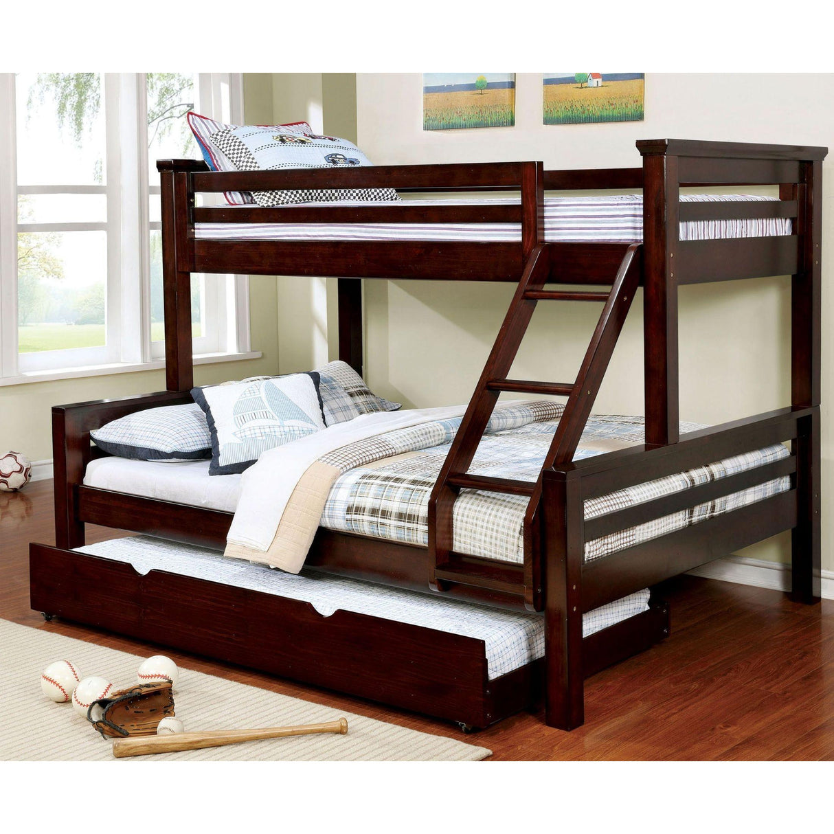  Furniture of America Kids Beds Bunk Bed CM-BK450TQ-BED IMAGE 3