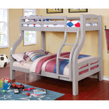  Furniture of America Solpine CM-BK618GY Twin/Full Bunk Bed IMAGE 2