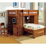  Furniture of America Kids Beds Loft Bed CM-BK529-OAK-SET IMAGE 1