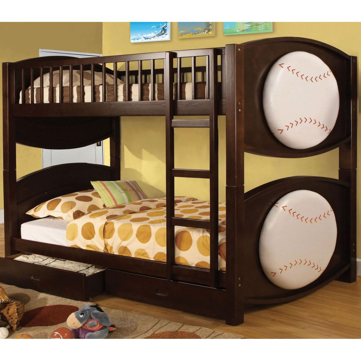  Furniture of America Kids Beds Bunk Bed CM-BK065-BSBL-T-BED IMAGE 1