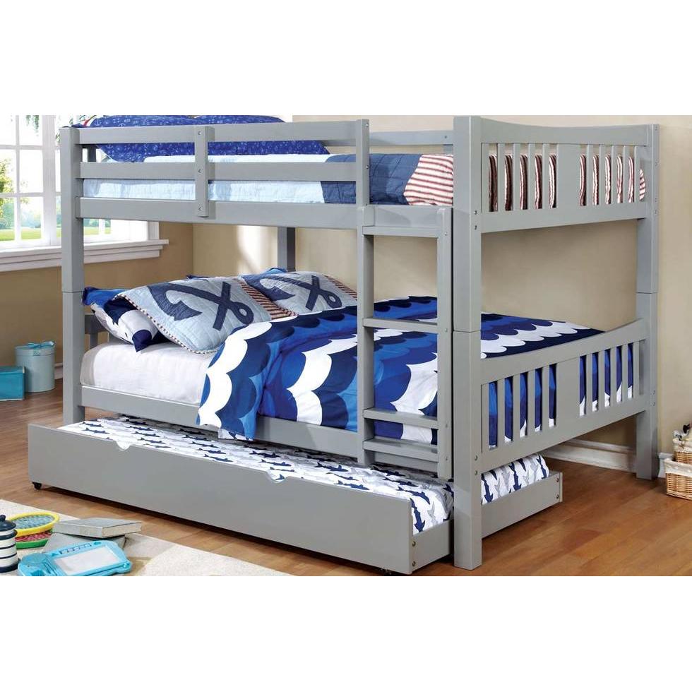  Furniture of America Cameron CM-BK929F-GY Full/Full Bunk Bed, Gray IMAGE 2