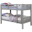  Furniture of America Cameron CM-BK929GY Twin/Twin Bunk Bed, Gray IMAGE 1