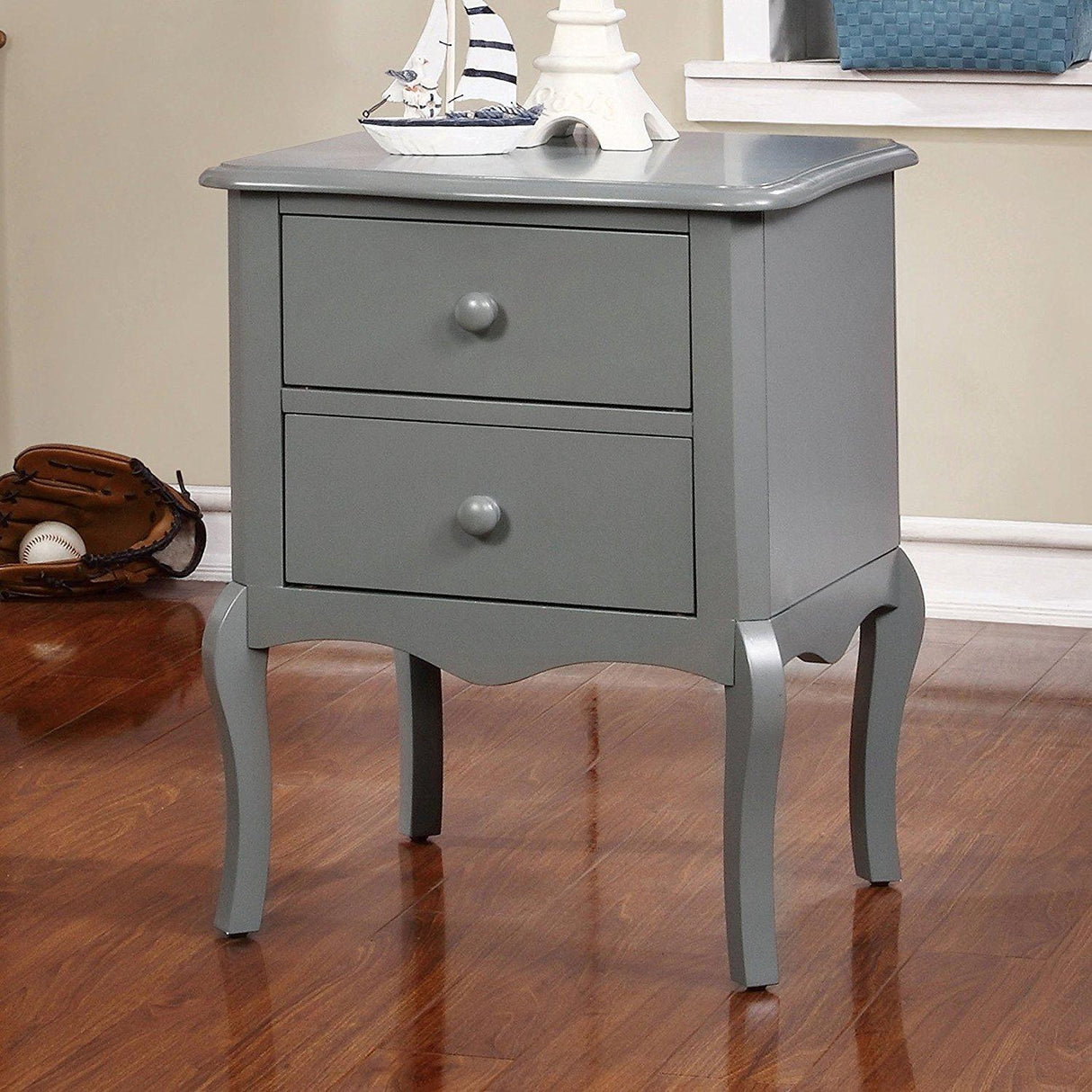  Furniture of America Lexie 2-Drawer Kids Nightstand CM-AC325GY IMAGE 3