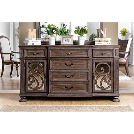 Furniture of America Arcadia Dining Table with Trestle Base CM3150T-TABLE IMAGE 3