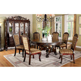  Furniture of America Round Medieve Dining Table with Trestle Base CM3557CH-RT-TABLE IMAGE 2