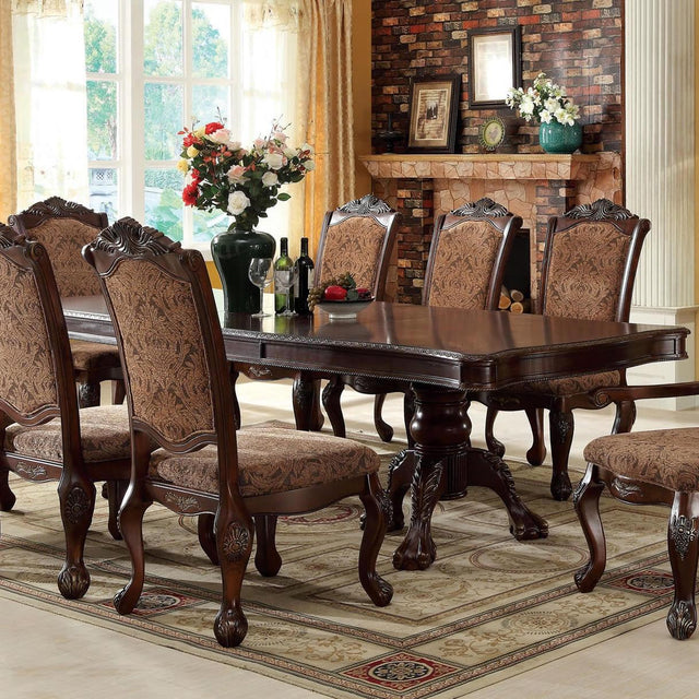  Furniture of America Cromwell Dining Table with Pedestal Base CM3103T-TABLE IMAGE 1