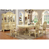  Furniture of America Oval Wyndmere Dining Table with Pedestal Base CM3186WH-T-TABLE IMAGE 5