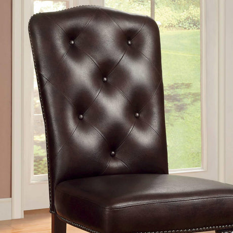  Furniture of America Bellagio CM3319L-SC-2PK Leatherette Side Chair IMAGE 4