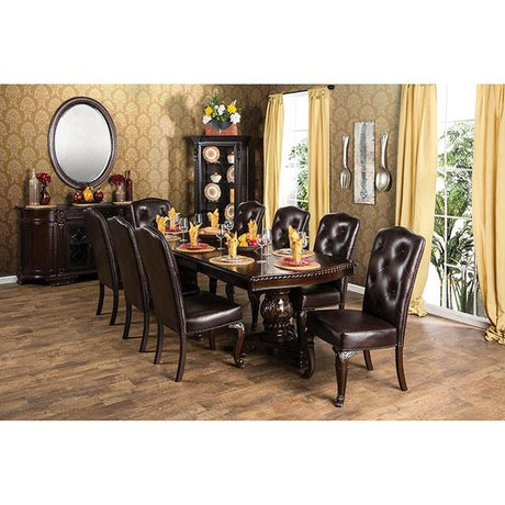  Furniture of America Bellagio Dining Table with Pedestal Base CM3319T-TABLE IMAGE 9