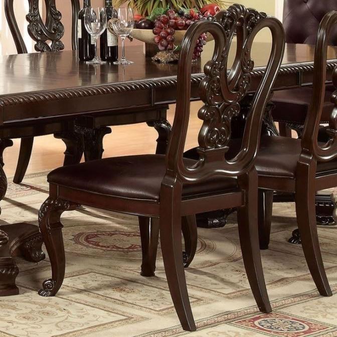 Furniture of America Bellagio CM3319W-SC-2PK Wooden Side Chair IMAGE 3