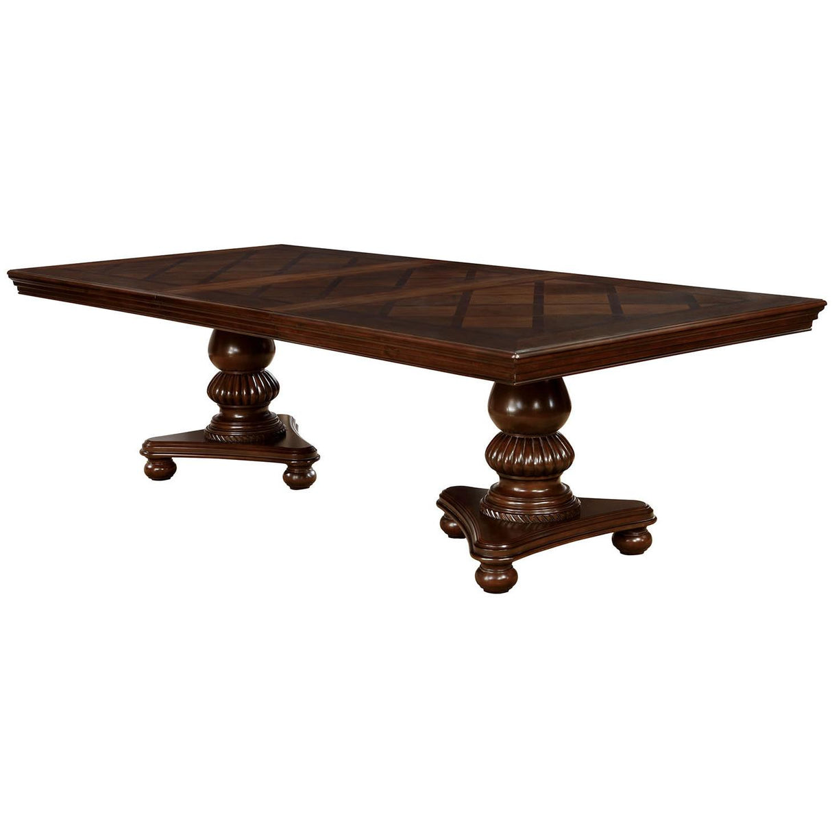  Furniture of America Alpena Dining Table with Pedestal Base CM3350T-TABLE IMAGE 2
