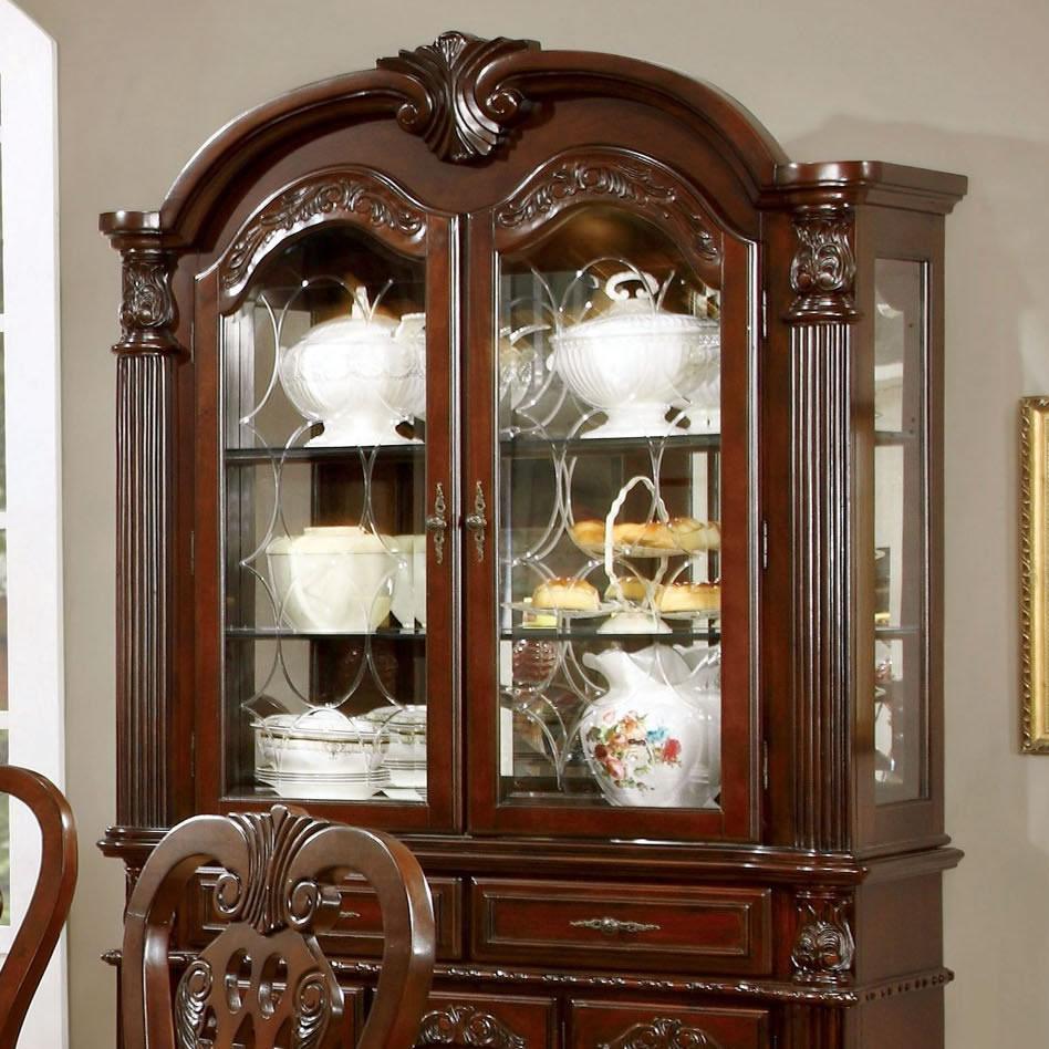  Furniture of America Elana 2 pc China Cabinet CM3212HB-SET IMAGE 2