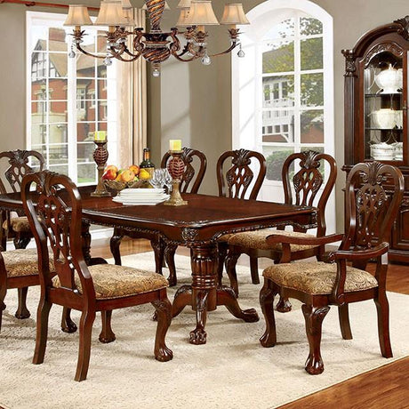  Furniture of America Elana Dining Table with Pedestal Base CM3212T-TABLE IMAGE 5