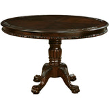  Furniture of America Round Elana Dining Table with Pedestal Base CM3212RT-TABLE IMAGE 2