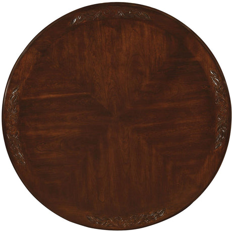  Furniture of America Round Elana Dining Table with Pedestal Base CM3212RT-TABLE IMAGE 3