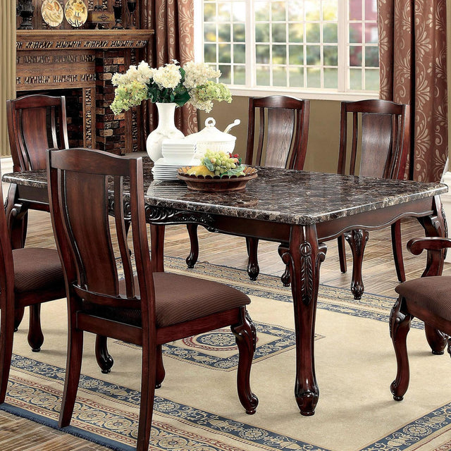  Furniture of America Johannesburg I Dining Table with Faux Marble Top CM3873T IMAGE 1