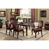  Furniture of America Johannesburg I Dining Table with Faux Marble Top CM3873T IMAGE 3