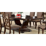  Furniture of America Woodmont Dining Table with Pedestal Base CM3663T-TABLE IMAGE 2