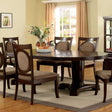  Furniture of America Evelyn Dining Table with Pedestal Base CM3418T-TABLE IMAGE 1