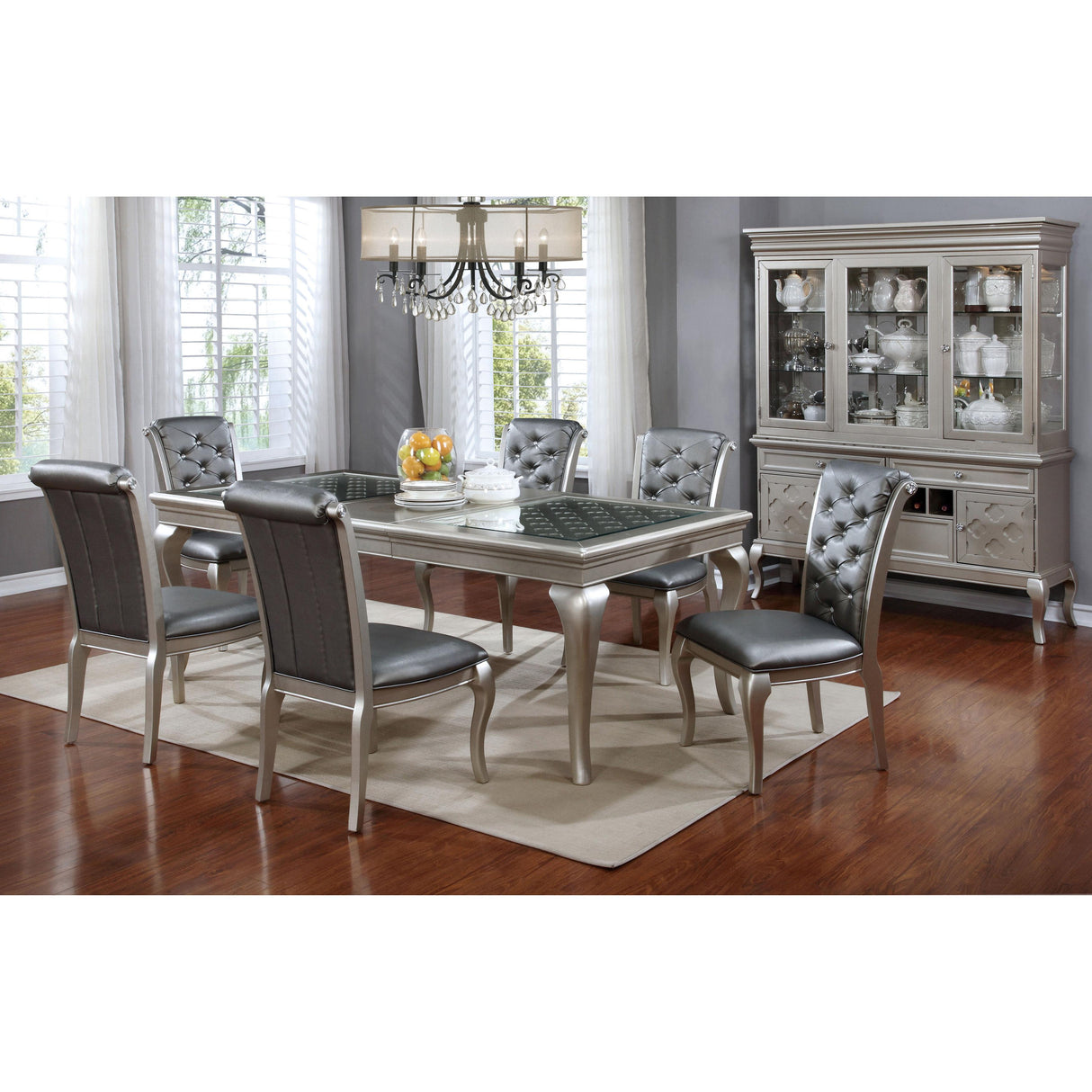  Furniture of America Amina 2 pc China Cabinet CM3219HB-SET IMAGE 3