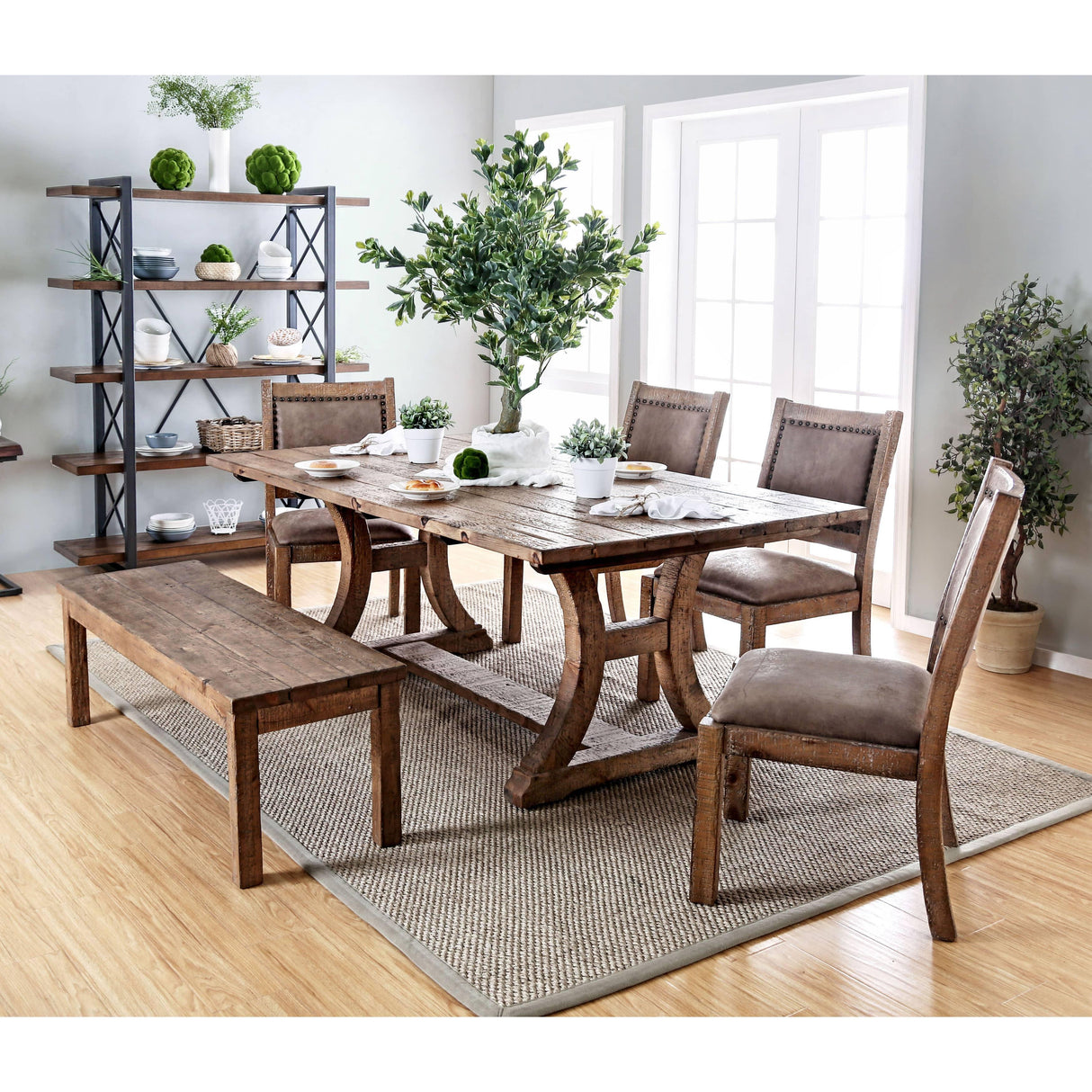  Furniture of America Gianna Bench CM3829BN-W IMAGE 4