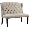  Furniture of America Sania Bench CM3324BK-BN IMAGE 1