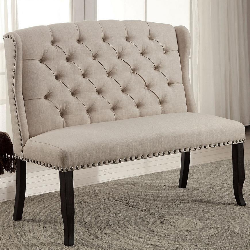  Furniture of America Sania Bench CM3324BK-BN IMAGE 2