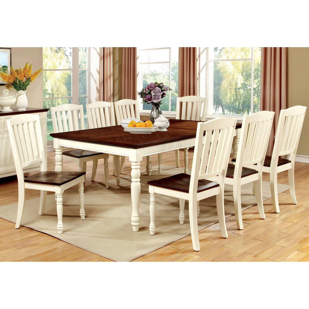  Furniture of America Harrisburg Dining Table CM3216T IMAGE 2