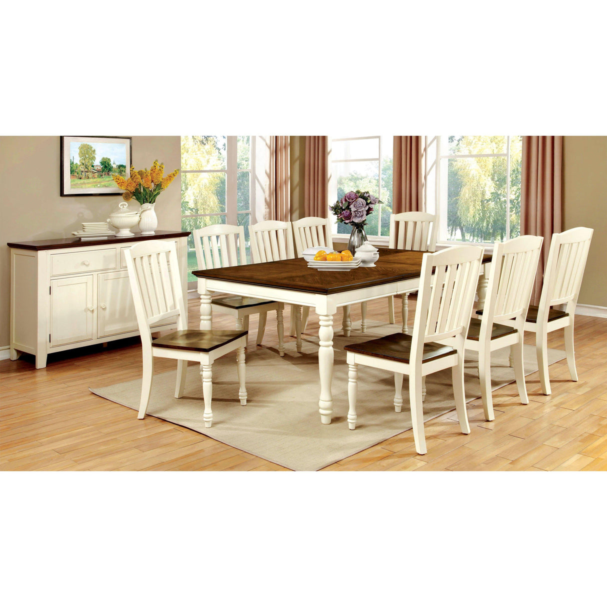  Furniture of America Harrisburg Dining Table CM3216T IMAGE 6