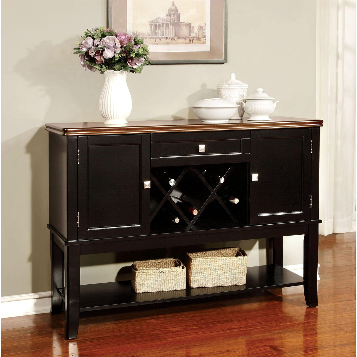  Furniture of America Dover Server CM3326BC-SV IMAGE 2