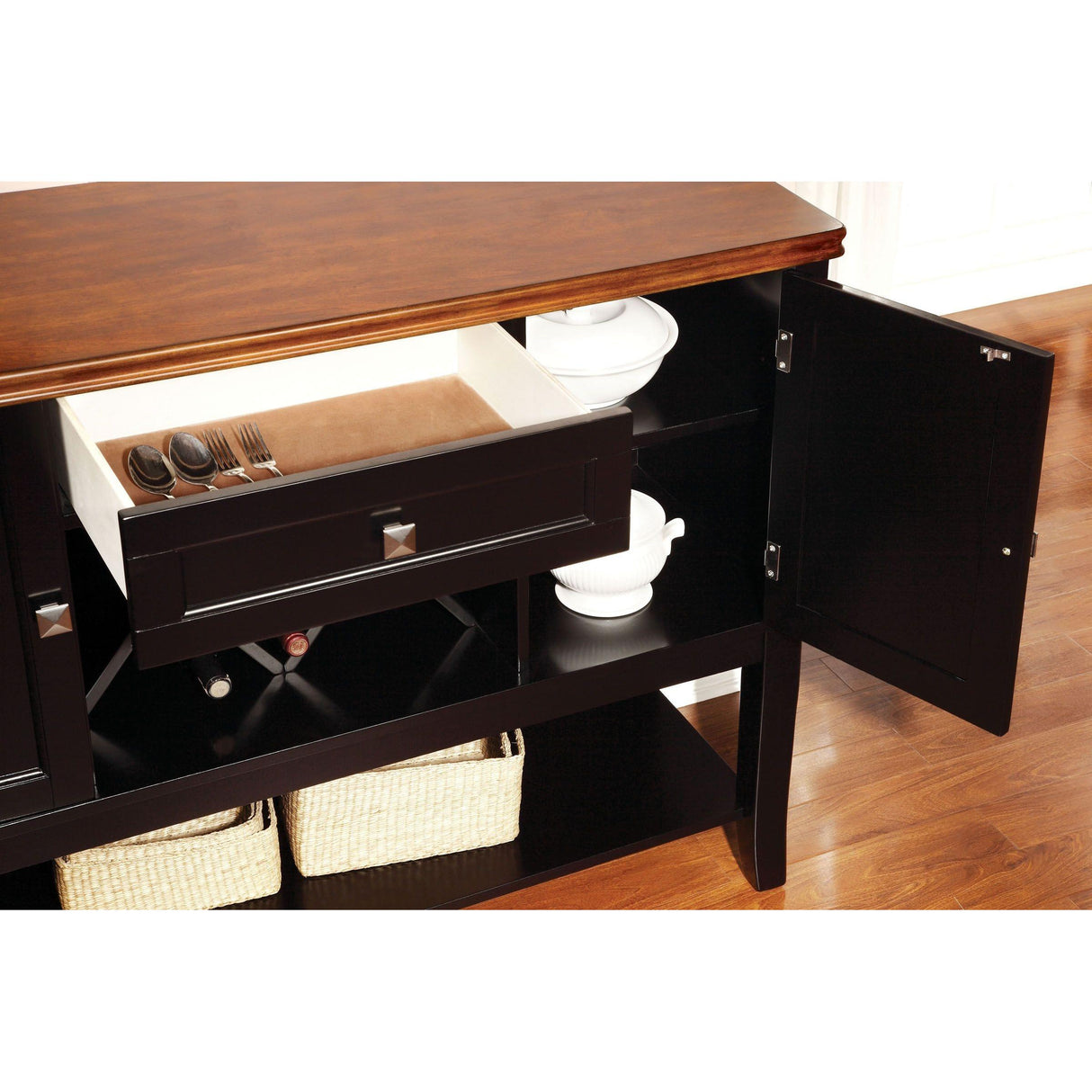  Furniture of America Dover Server CM3326BC-SV IMAGE 4