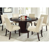  Furniture of America Round Cimma Dining Table with Pedestal Base CM3556T-TABLE IMAGE 2