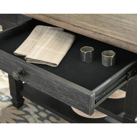  Signature Design by Ashley Tyler Creek Counter Height Dining Table with Pedestal Base D736-32 IMAGE 2