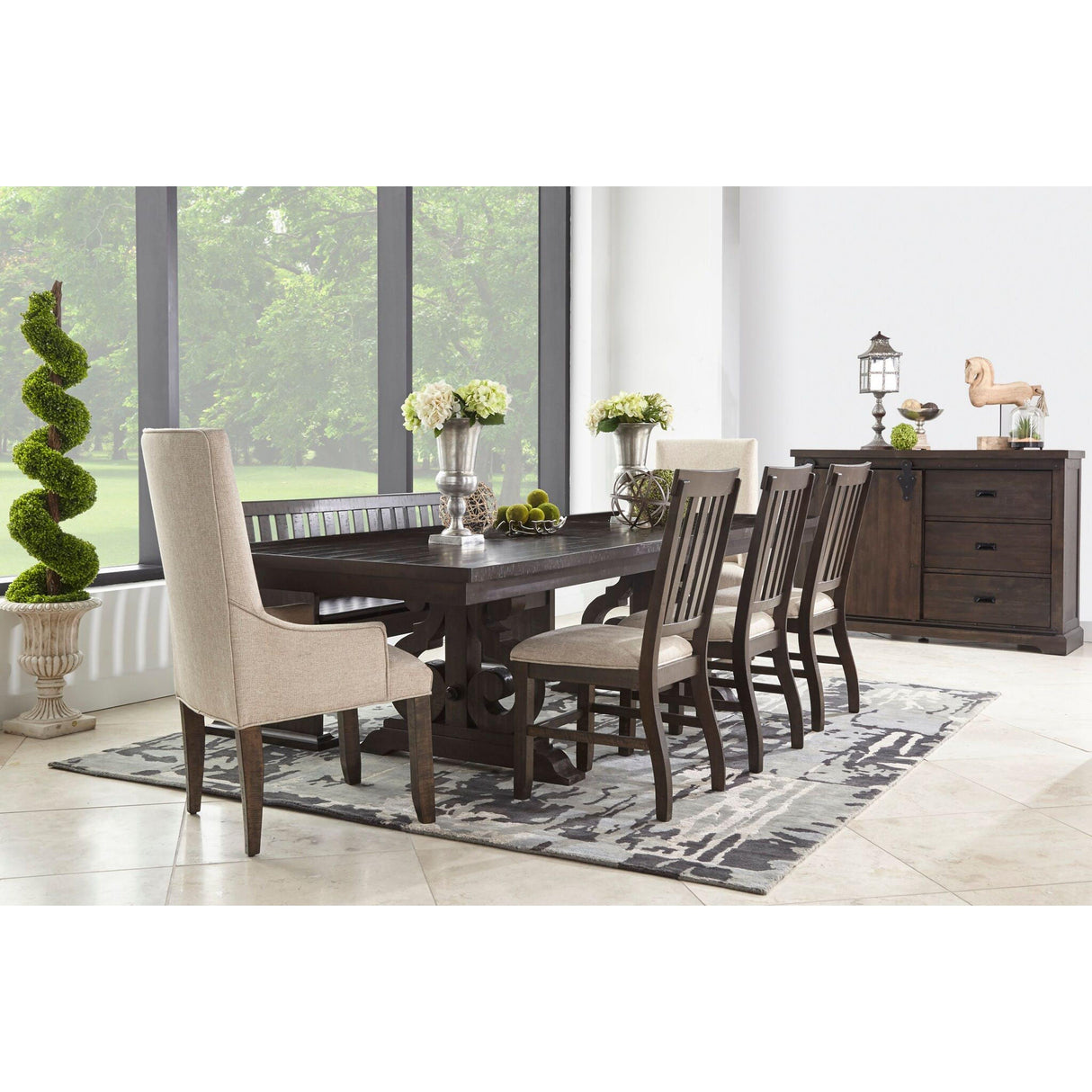  Elements International Stone Dining Chair DST100SC IMAGE 2