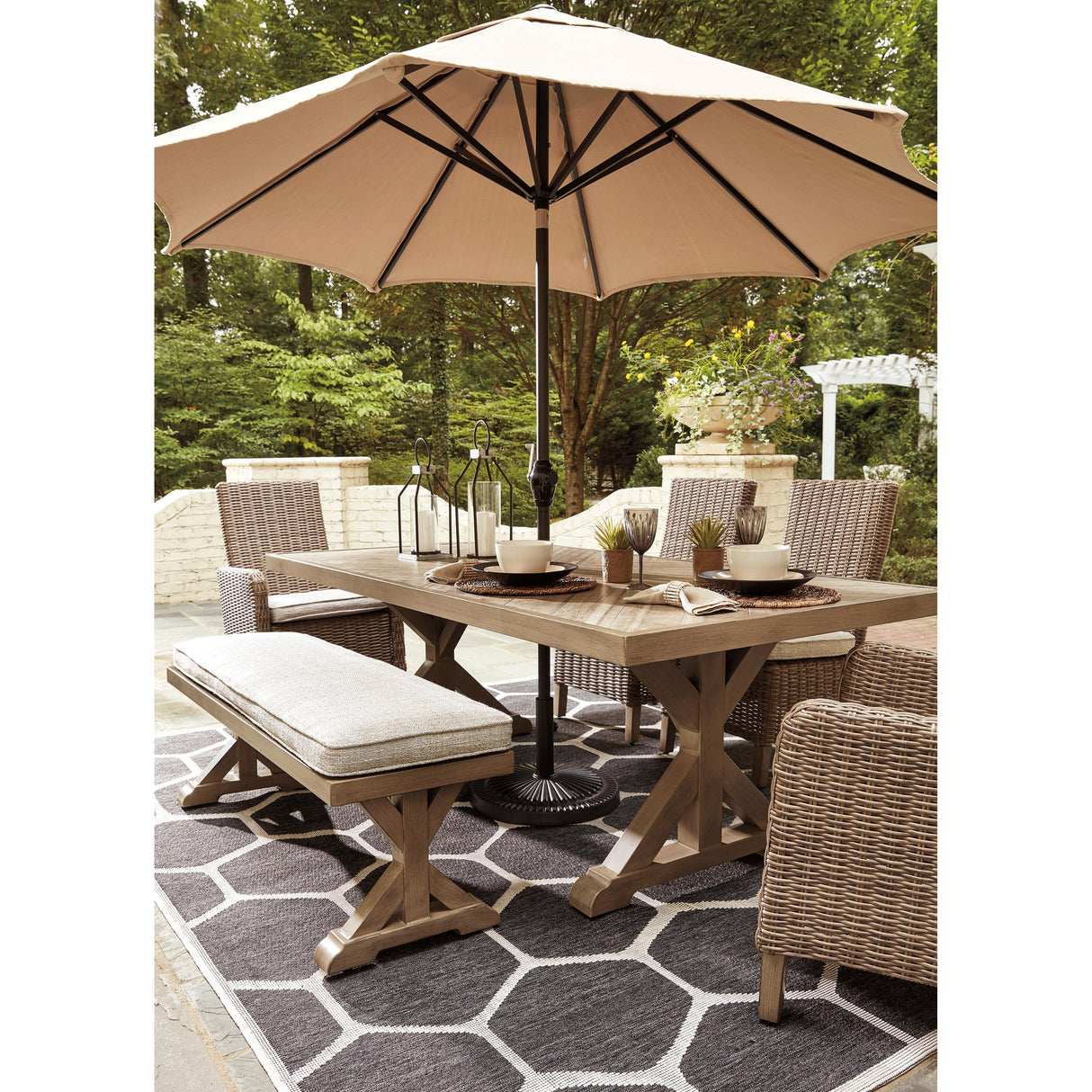  Signature Design by Ashley Beachcroft P791-600 Bench with Cushion IMAGE 6