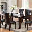  Furniture of America Astoria I Dining Table with Glass Top CM3062T-TABLE IMAGE 1