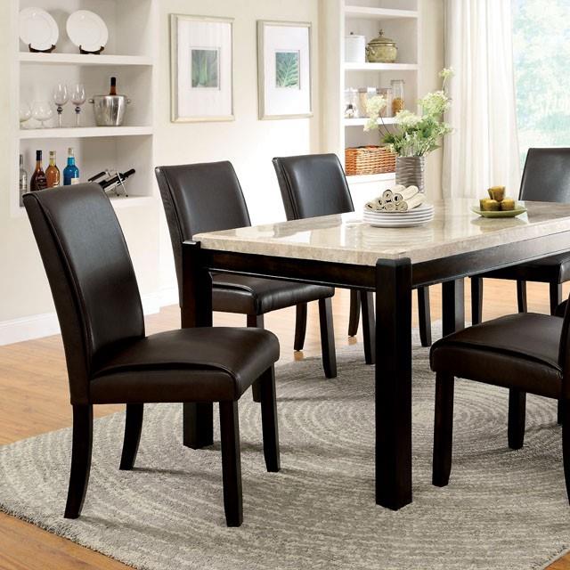  Furniture of America Gladstone Dining Table with Marble Top CM3823T IMAGE 4
