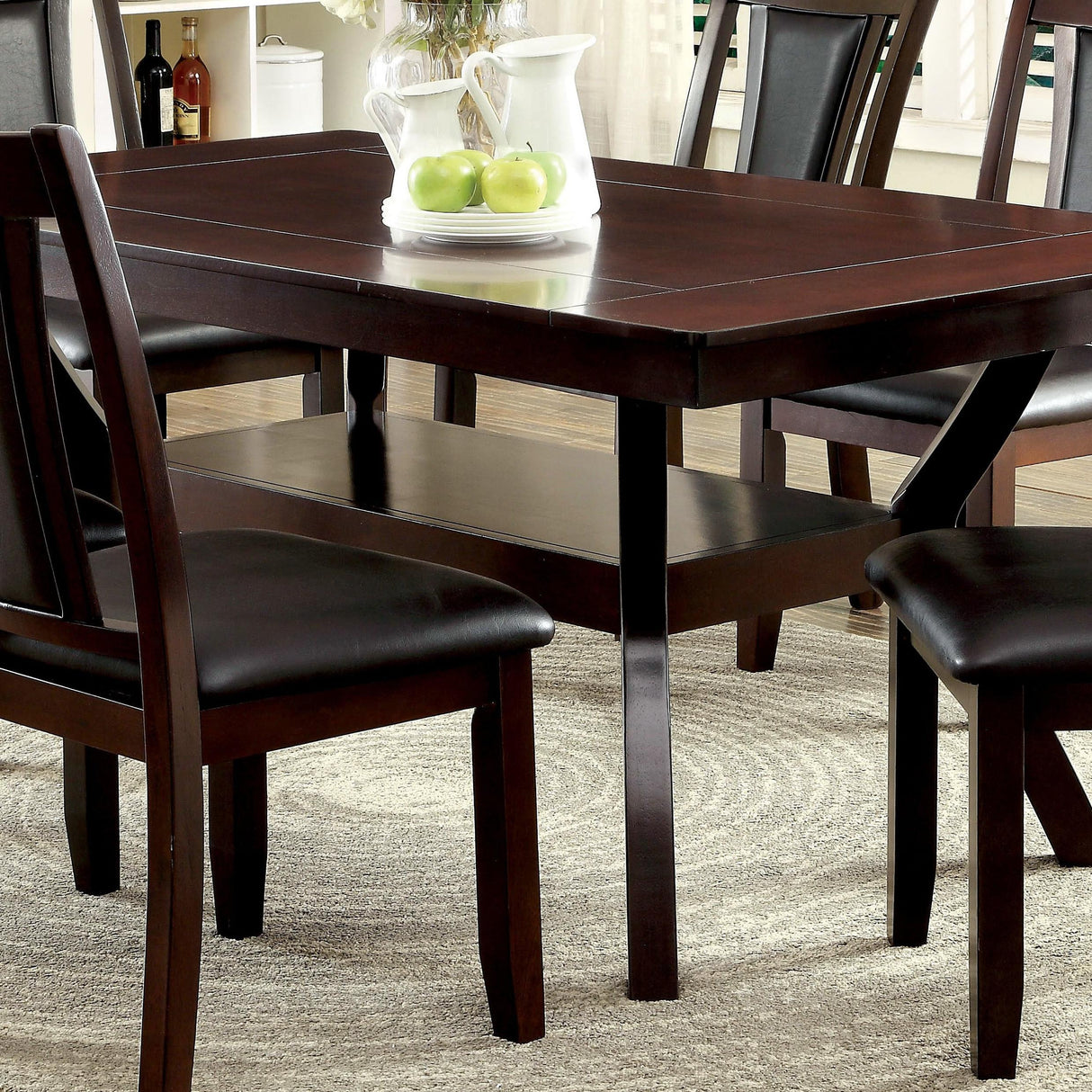  Furniture of America Brent Dining Table CM3984W-T IMAGE 3