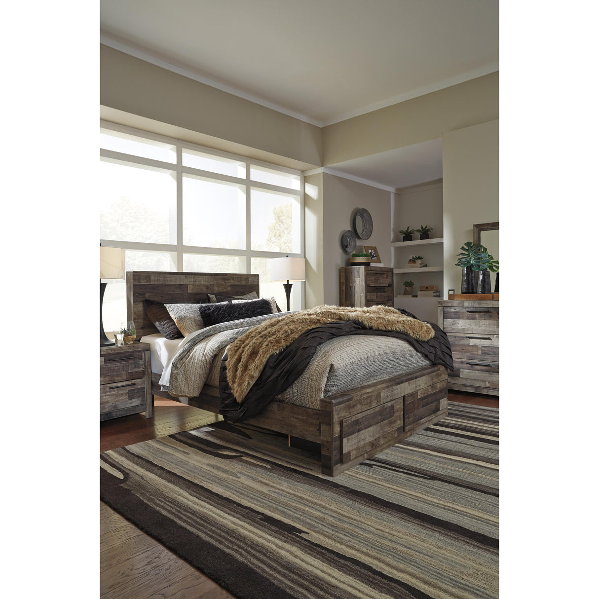  Benchcraft Derekson Queen Panel Bed with Storage B200-57/B200-54S/B200-95/B100-13 IMAGE 6